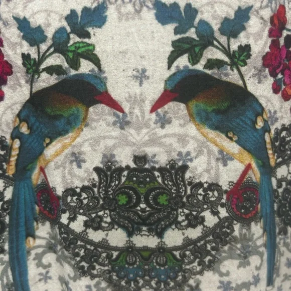 Johnny Was pullover top women’s size XS tropical birds summery vacation casual - Picture 12 of 16